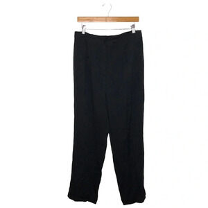 TAMOTSU New York Vintage NWT Ribbed Vertical Stripe Career Wear Black Pants